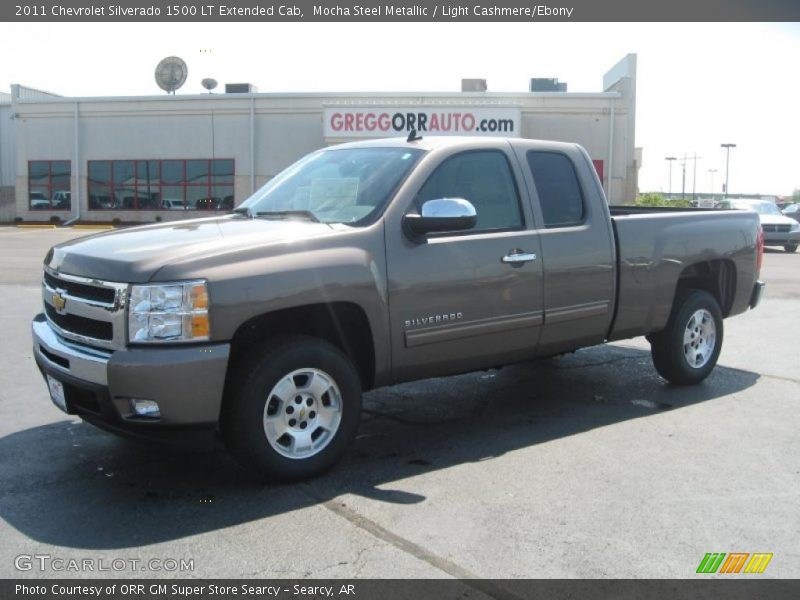 Mocha Steel Metallic / Light Cashmere/Ebony 2011 Chevrolet Silverado 1500 LT Extended Cab