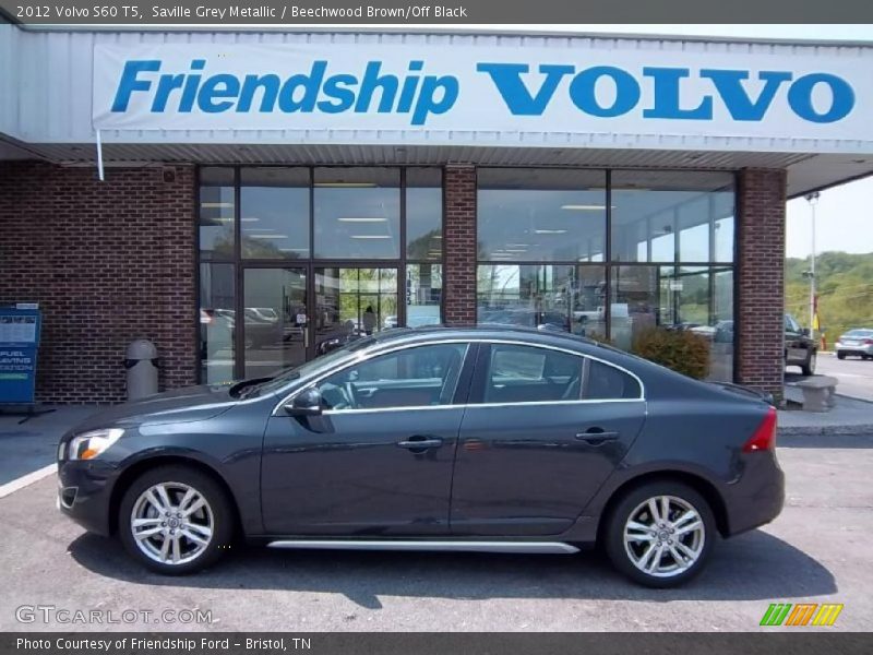 Saville Grey Metallic / Beechwood Brown/Off Black 2012 Volvo S60 T5