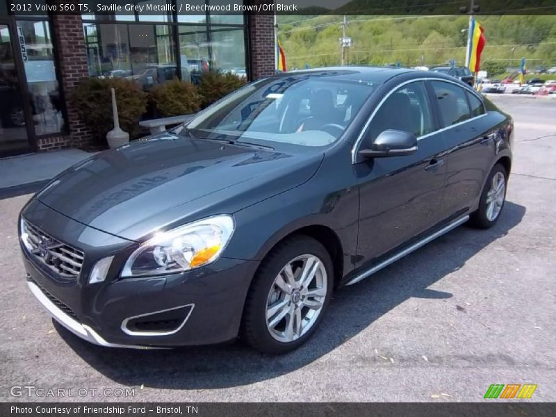 Saville Grey Metallic / Beechwood Brown/Off Black 2012 Volvo S60 T5