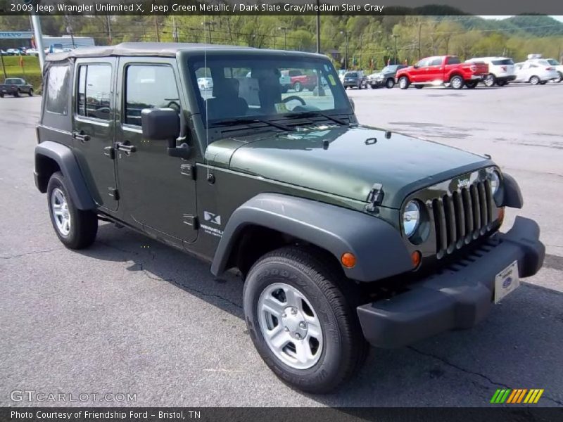 Jeep Green Metallic / Dark Slate Gray/Medium Slate Gray 2009 Jeep Wrangler Unlimited X