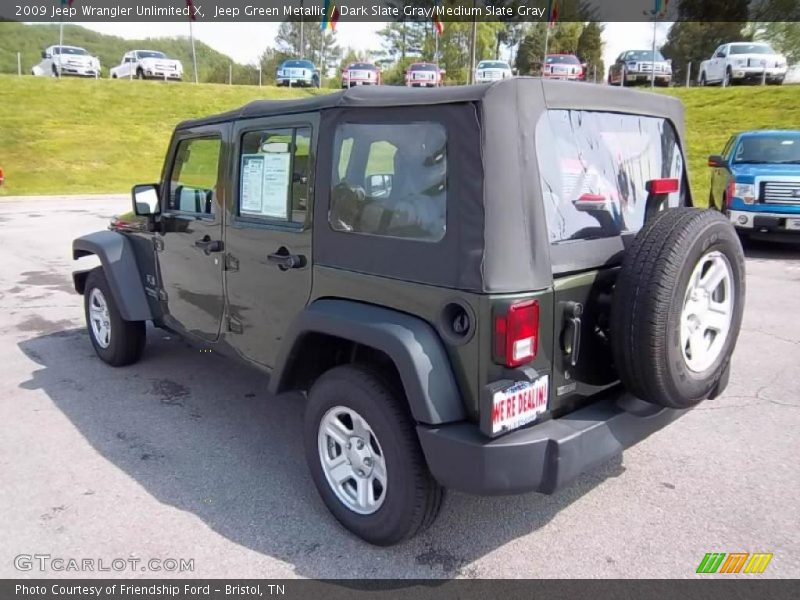 Jeep Green Metallic / Dark Slate Gray/Medium Slate Gray 2009 Jeep Wrangler Unlimited X