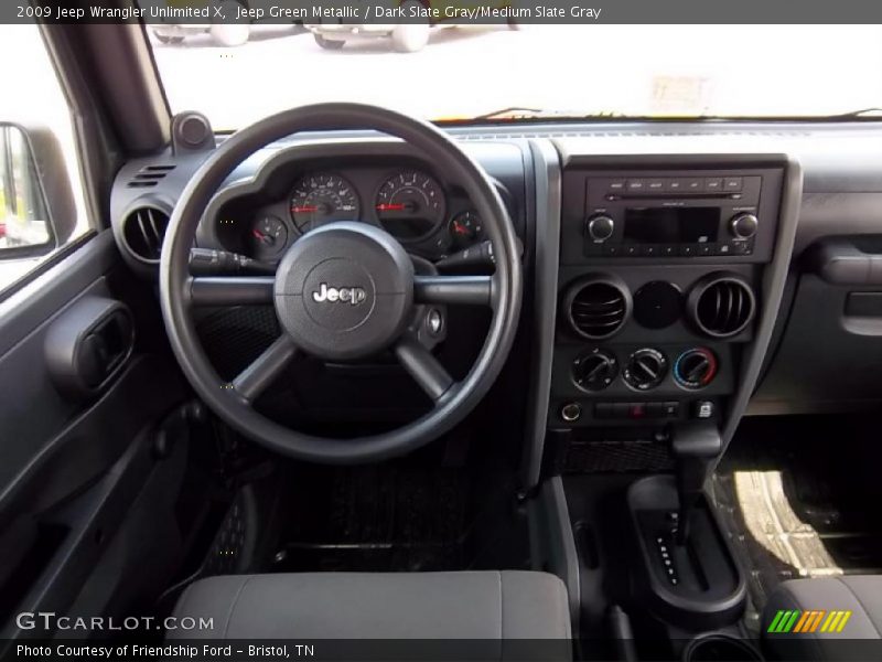 Jeep Green Metallic / Dark Slate Gray/Medium Slate Gray 2009 Jeep Wrangler Unlimited X