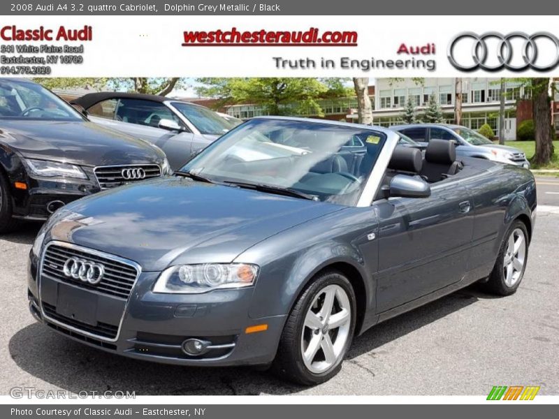 Dolphin Grey Metallic / Black 2008 Audi A4 3.2 quattro Cabriolet