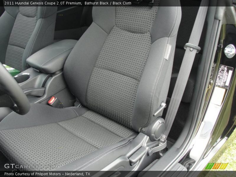  2011 Genesis Coupe 2.0T Premium Black Cloth Interior