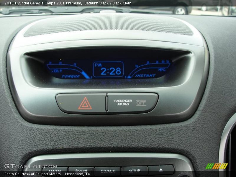 Controls of 2011 Genesis Coupe 2.0T Premium