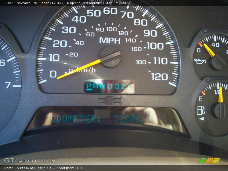 Majestic Red Metallic / Medium Oak 2002 Chevrolet TrailBlazer LTZ 4x4