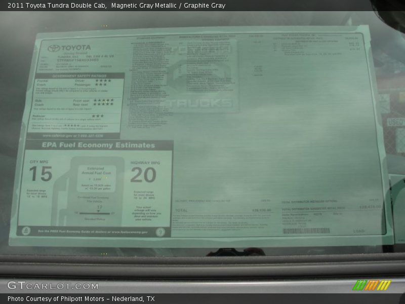 Magnetic Gray Metallic / Graphite Gray 2011 Toyota Tundra Double Cab