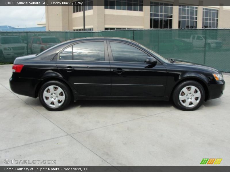 Ebony Black / Gray 2007 Hyundai Sonata GLS