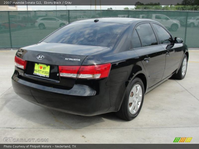 Ebony Black / Gray 2007 Hyundai Sonata GLS