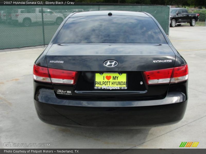 Ebony Black / Gray 2007 Hyundai Sonata GLS