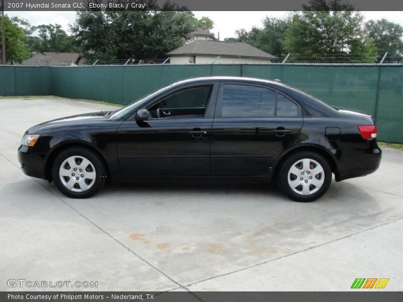 Ebony Black / Gray 2007 Hyundai Sonata GLS