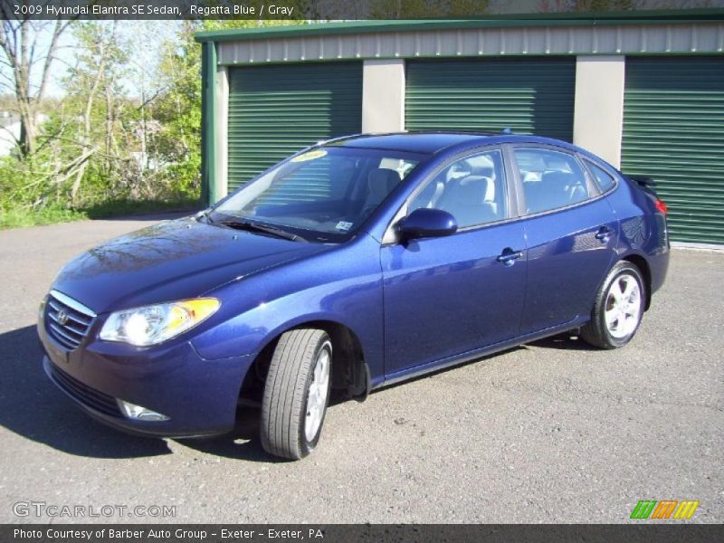 Regatta Blue / Gray 2009 Hyundai Elantra SE Sedan
