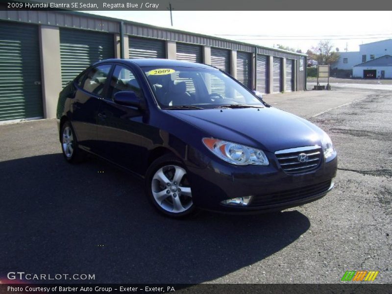 Regatta Blue / Gray 2009 Hyundai Elantra SE Sedan