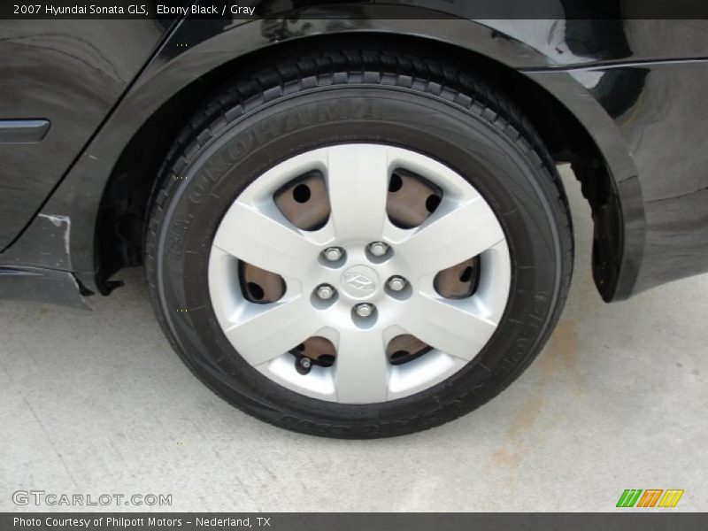 Ebony Black / Gray 2007 Hyundai Sonata GLS