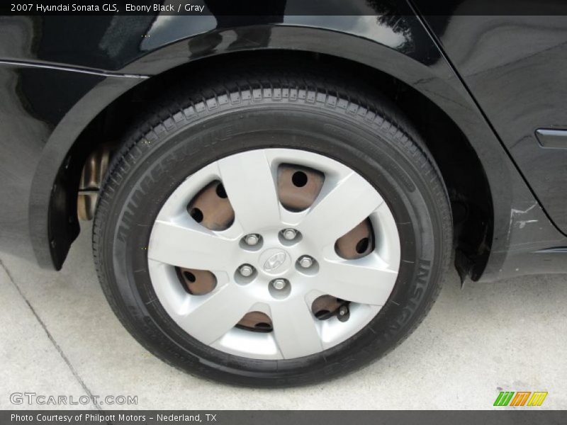 Ebony Black / Gray 2007 Hyundai Sonata GLS