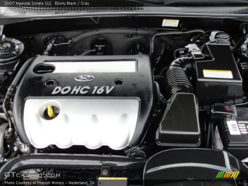 Ebony Black / Gray 2007 Hyundai Sonata GLS