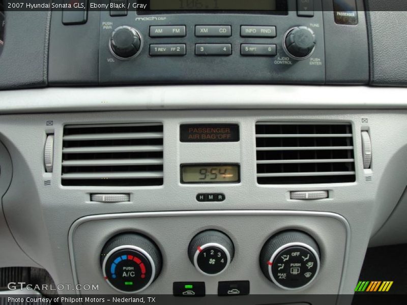 Ebony Black / Gray 2007 Hyundai Sonata GLS