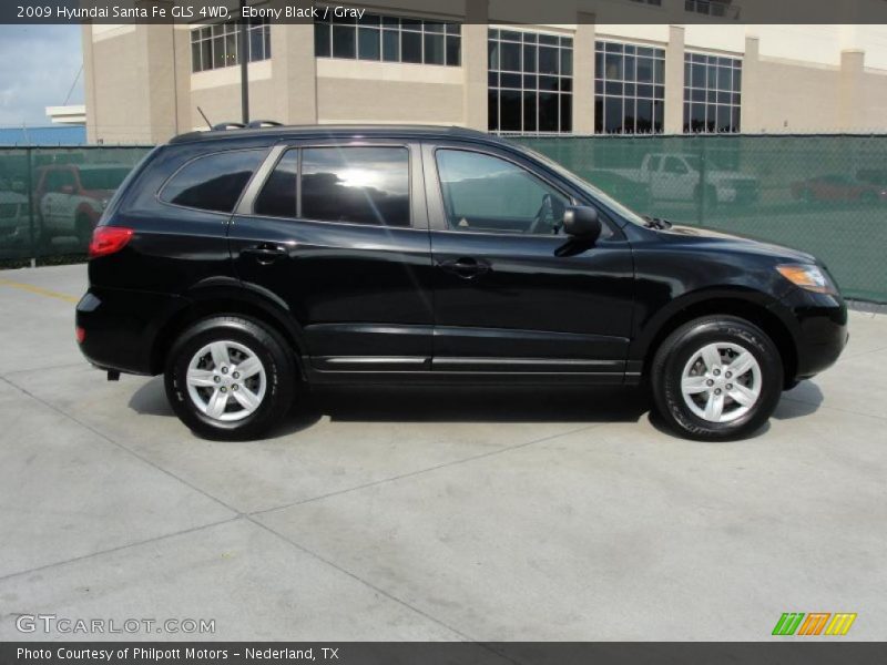 Ebony Black / Gray 2009 Hyundai Santa Fe GLS 4WD