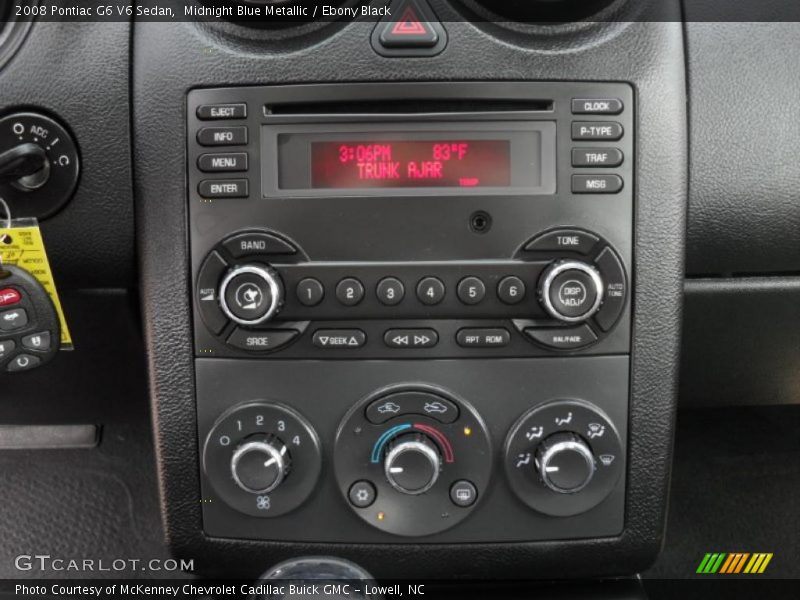 Midnight Blue Metallic / Ebony Black 2008 Pontiac G6 V6 Sedan