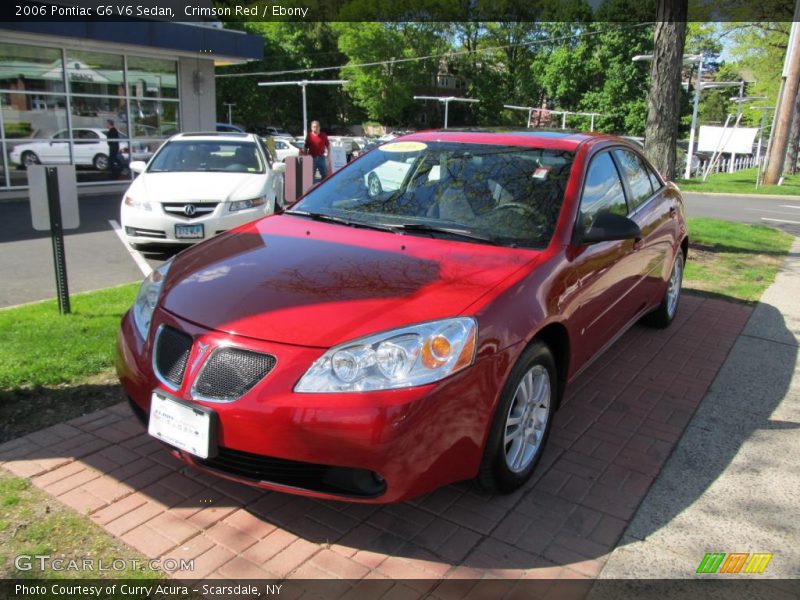 Crimson Red / Ebony 2006 Pontiac G6 V6 Sedan
