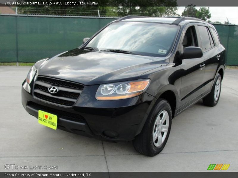 Ebony Black / Gray 2009 Hyundai Santa Fe GLS 4WD