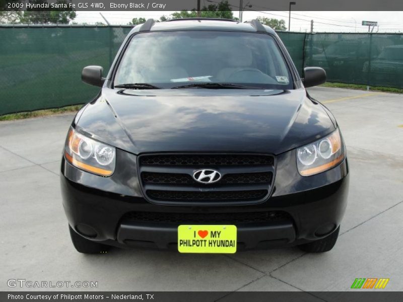 Ebony Black / Gray 2009 Hyundai Santa Fe GLS 4WD