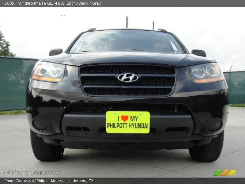 Ebony Black / Gray 2009 Hyundai Santa Fe GLS 4WD