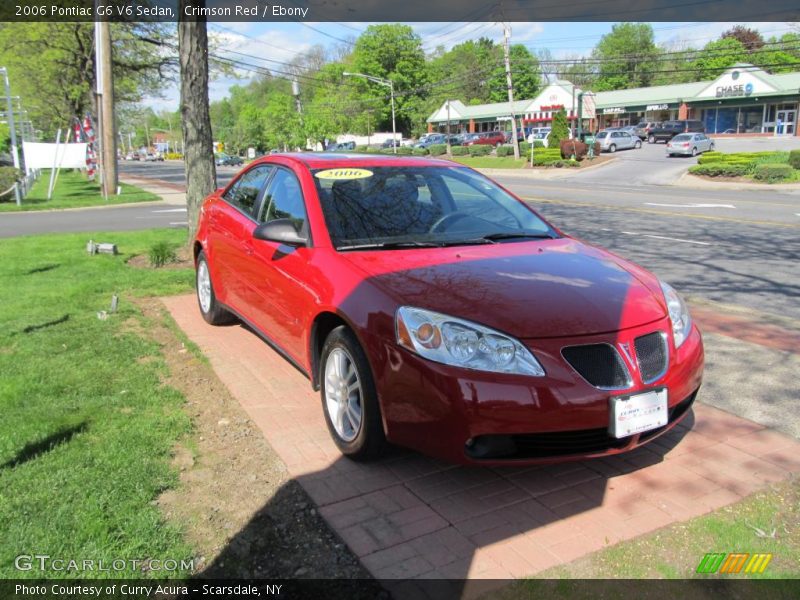 Crimson Red / Ebony 2006 Pontiac G6 V6 Sedan