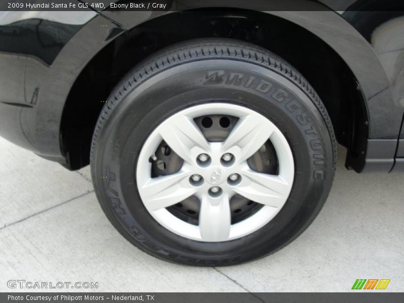 Ebony Black / Gray 2009 Hyundai Santa Fe GLS 4WD