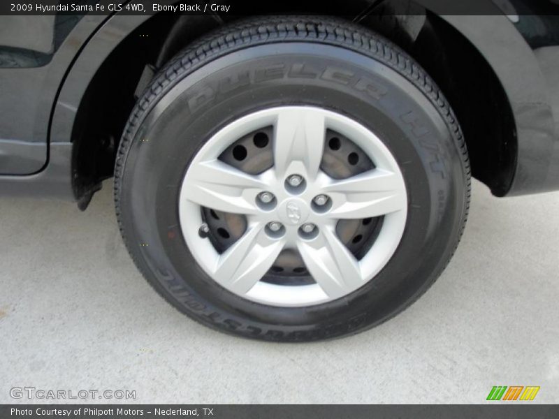 Ebony Black / Gray 2009 Hyundai Santa Fe GLS 4WD