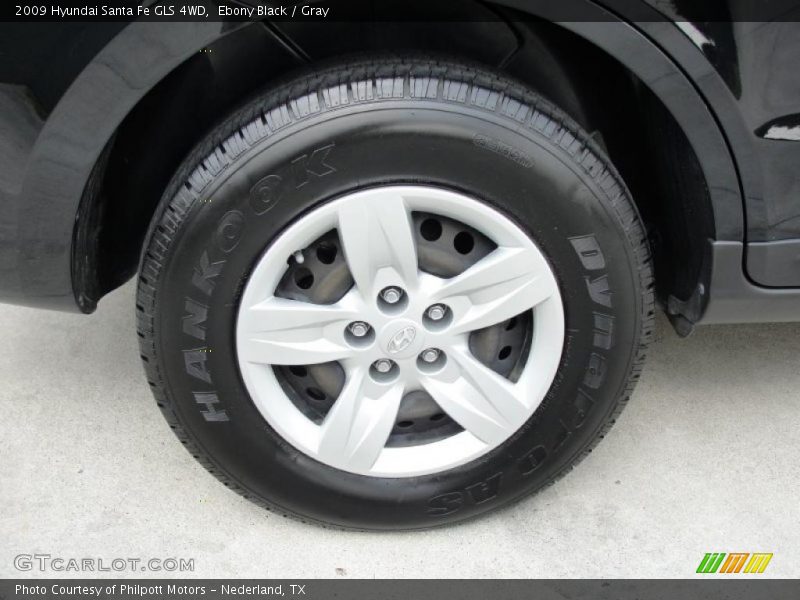 Ebony Black / Gray 2009 Hyundai Santa Fe GLS 4WD