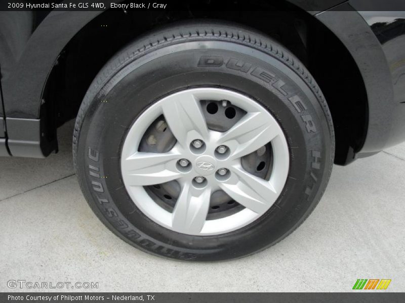 Ebony Black / Gray 2009 Hyundai Santa Fe GLS 4WD