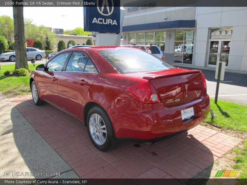 Crimson Red / Ebony 2006 Pontiac G6 V6 Sedan