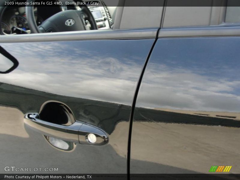 Ebony Black / Gray 2009 Hyundai Santa Fe GLS 4WD