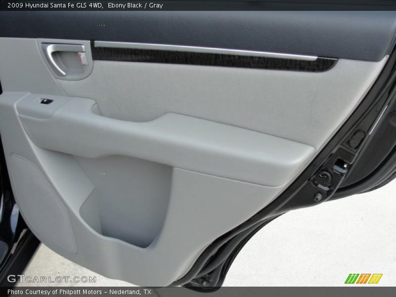 Ebony Black / Gray 2009 Hyundai Santa Fe GLS 4WD