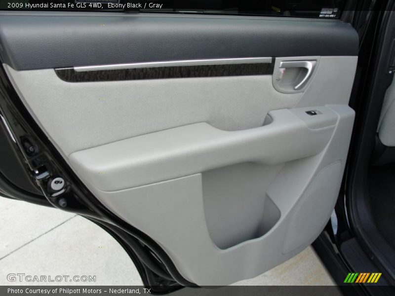 Ebony Black / Gray 2009 Hyundai Santa Fe GLS 4WD