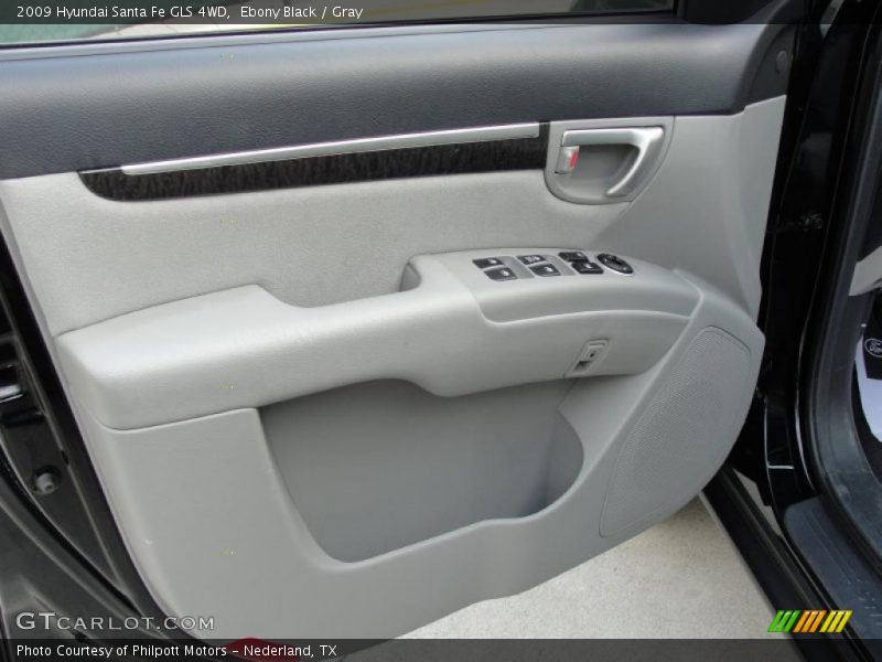 Ebony Black / Gray 2009 Hyundai Santa Fe GLS 4WD