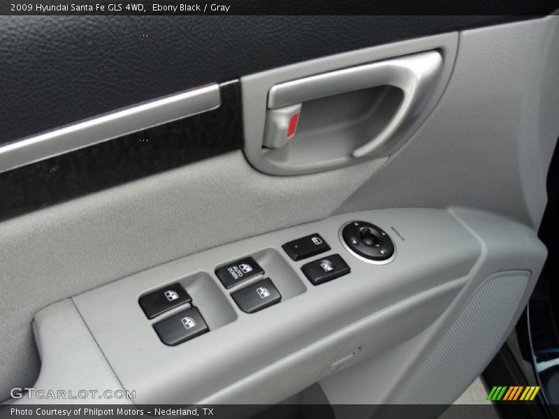 Ebony Black / Gray 2009 Hyundai Santa Fe GLS 4WD