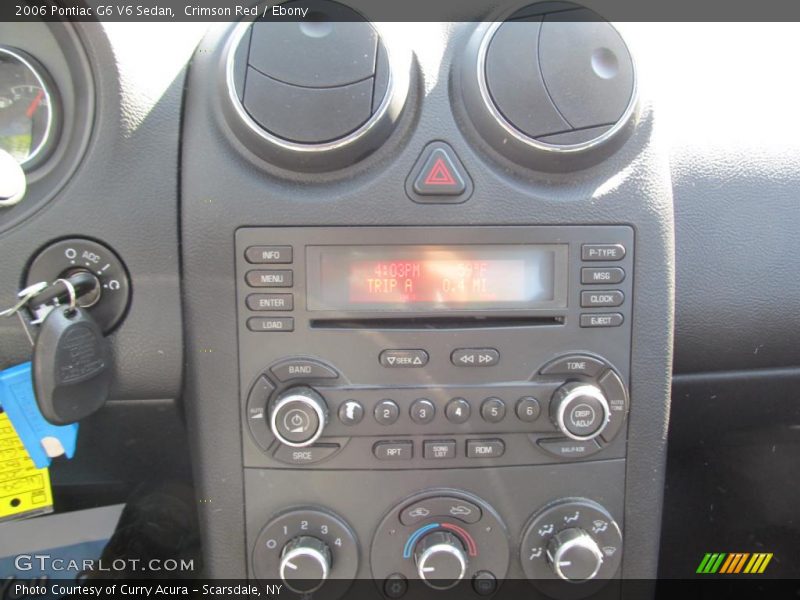 Crimson Red / Ebony 2006 Pontiac G6 V6 Sedan