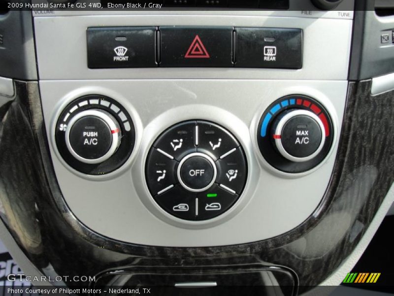 Ebony Black / Gray 2009 Hyundai Santa Fe GLS 4WD