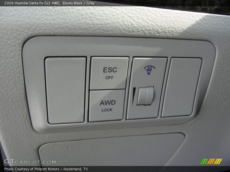 Ebony Black / Gray 2009 Hyundai Santa Fe GLS 4WD