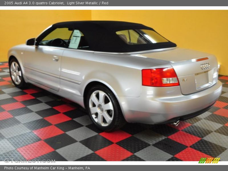 Light Silver Metallic / Red 2005 Audi A4 3.0 quattro Cabriolet