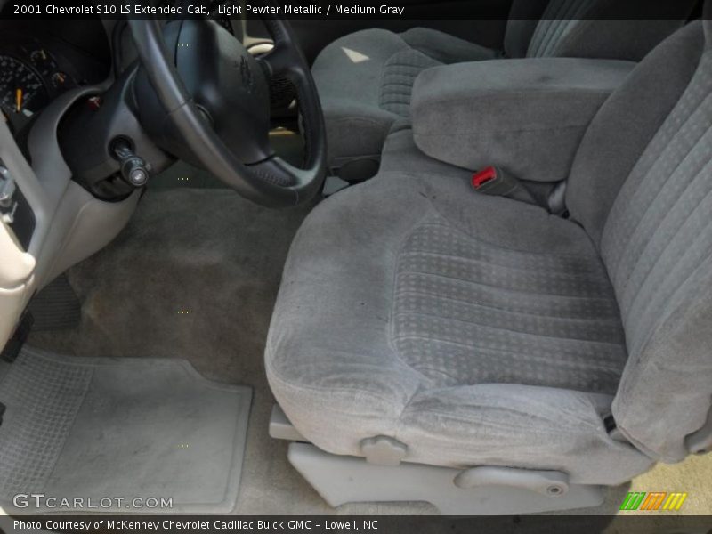 Light Pewter Metallic / Medium Gray 2001 Chevrolet S10 LS Extended Cab