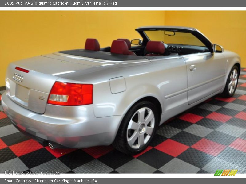 Light Silver Metallic / Red 2005 Audi A4 3.0 quattro Cabriolet
