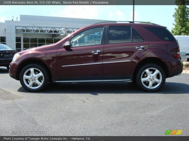 Barolo Red Metallic / Macadamia 2008 Mercedes-Benz ML 320 CDI 4Matic