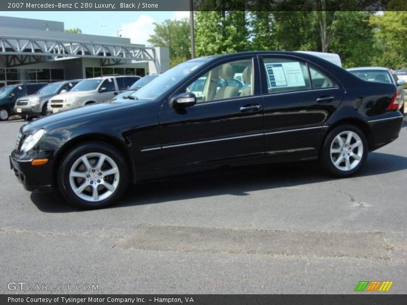 Black / Stone 2007 Mercedes-Benz C 280 Luxury