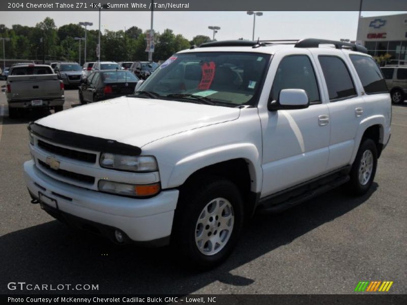 Summit White / Tan/Neutral 2004 Chevrolet Tahoe Z71 4x4