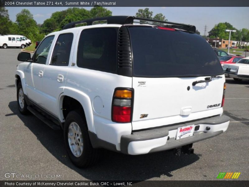 Summit White / Tan/Neutral 2004 Chevrolet Tahoe Z71 4x4