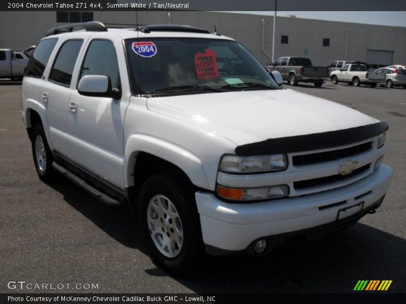 Summit White / Tan/Neutral 2004 Chevrolet Tahoe Z71 4x4