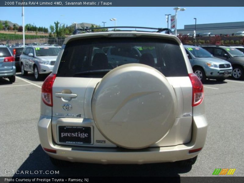 Savannah Metallic / Taupe 2008 Toyota RAV4 Limited 4WD